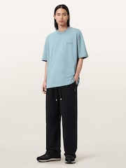 AllSaints Blue Xander Short Sleeve Crew Neck T-Shirt - Image 2 of 6