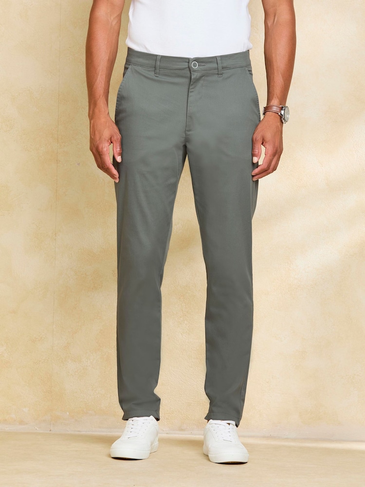 Cotton Traders Green Relaxed Tapered Chino Trousers - Image 1 of 4