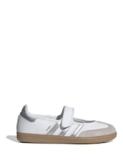 adidas Originals White Samba Jane Trainers - Image 1 of 9