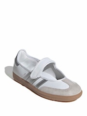 adidas Originals White Samba Jane Trainers - Image 3 of 9