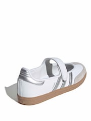 adidas Originals White Samba Jane Trainers - Image 4 of 9