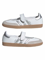 adidas Originals White Samba Jane Trainers - Image 5 of 9