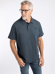 Weird Fish Blue Indy Slub Polo Shirt - Image 1 of 7
