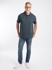 Weird Fish Blue Indy Slub Polo Shirt - Image 3 of 7