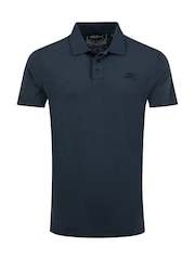 Weird Fish Blue Indy Slub Polo Shirt - Image 6 of 7
