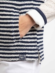 Weird Fish Cream Zoe Full Zip Striped Colour Block Macaroni Fleece - Image 5 of 7