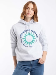 Weird Fish Grey Kira Graphic Popover Natural Print Hoodie - Image 1 of 7