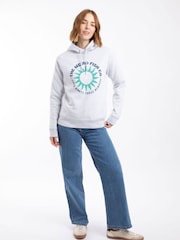 Weird Fish Grey Kira Graphic Popover Natural Print Hoodie - Image 3 of 7