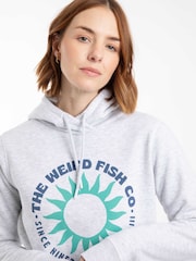 Weird Fish Grey Kira Graphic Popover Natural Print Hoodie - Image 4 of 7