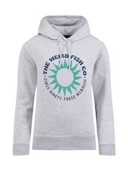Weird Fish Grey Kira Graphic Popover Natural Print Hoodie - Image 6 of 7