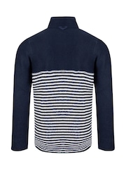 Weird Fish Blue Gable 1/4 Zip Striped Macaroni Fleece - Image 7 of 7