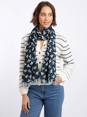 Weird Fish Blue Marelia Printed Scarf - Image 2 of 5