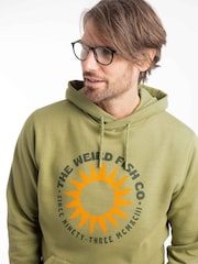 Weird Fish Green Bryant Front Print Graphic Popover Hoodie - Image 4 of 6