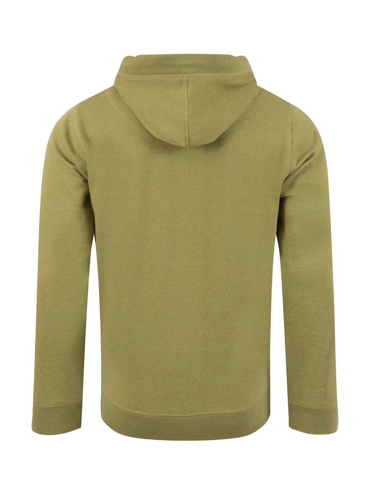 Weird Fish Green Bryant Front Print Graphic Popover Hoodie - Image 6 of 6