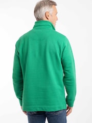 Weird Fish Heritage  Green Brampton Quarter Zip Sweatshirt - Image 2 of 7