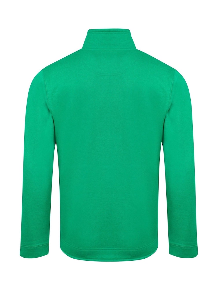 Weird Fish Heritage  Green Brampton Quarter Zip Sweatshirt - Image 7 of 7