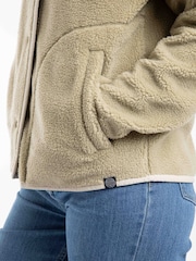 Weird Fish Natural Alessia Lightweight Borg Shacket - Image 6 of 8