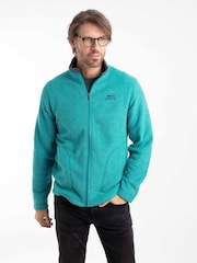 Weird Fish Green Shires Full Zip Grid Fleece - Image 1 of 9