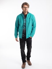 Weird Fish Green Shires Full Zip Grid Fleece - Image 3 of 9