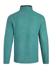 Weird Fish Green Shires Full Zip Grid Fleece - Image 9 of 9