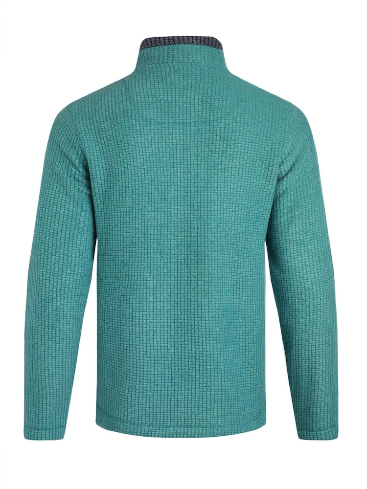 Weird Fish Green Shires Full Zip Grid Fleece - Image 9 of 9 Weird Fish Green Shires Full Zip Grid Fleece - Image 9 of 9