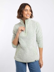 グレー - Weird Fish Madi コージー 1/4 ジップ フリース - 画像 1 / 7