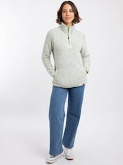 グレー - Weird Fish Madi コージー 1/4 ジップ フリース - 画像 3 / 7