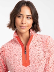 ピンク - Weird Fish Madi コージー 1/4 ジップ フリース - 画像 4 / 7