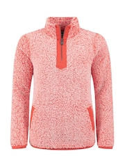 ピンク - Weird Fish Madi コージー 1/4 ジップ フリース - 画像 6 / 7