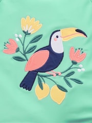 Purebaby Green Printed Long Sleeve Rashie Swim Set - Image 2 of 3