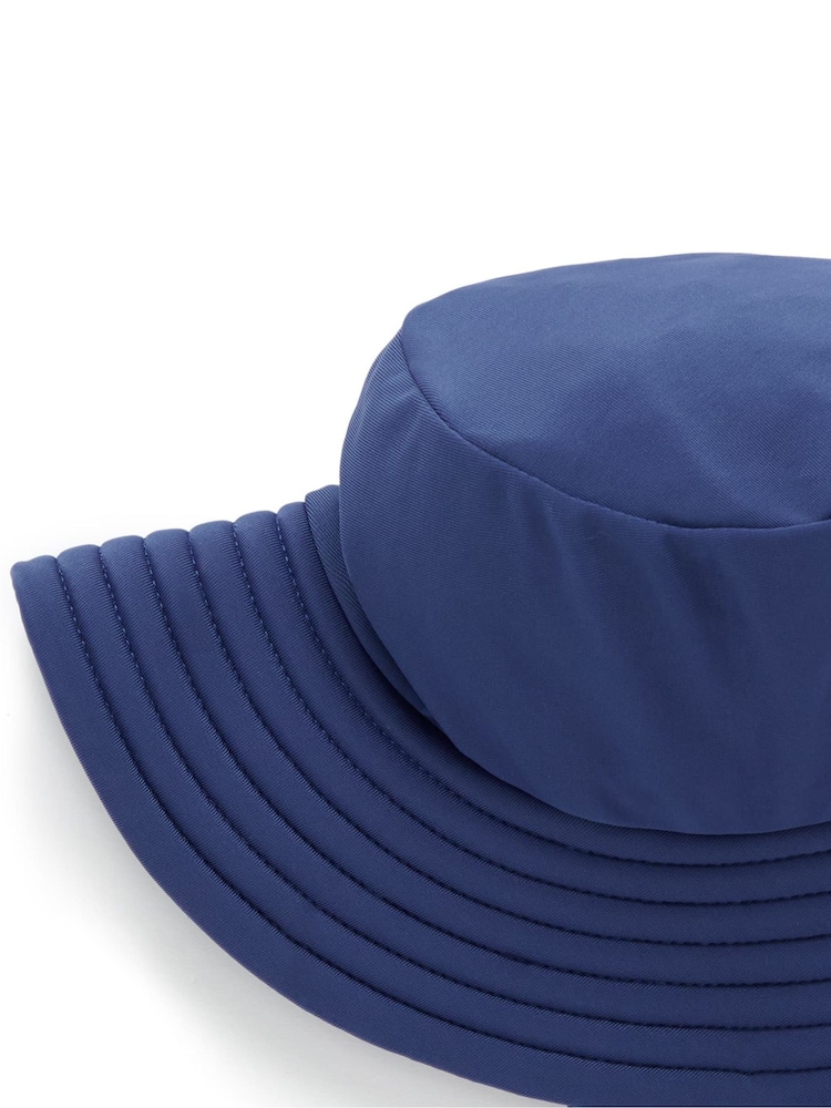 Purebaby Blue Broad Brim Swim Hat - Image 3 of 3 Purebaby Blue Broad Brim Swim Hat - Image 3 of 3