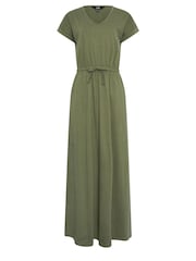 Long Tall Sally Green 100% Cotton Maxi T-Shirt Dress - Image 1 of 1