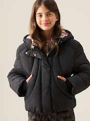 Angel & Rocket Black Elodie Padded Short Coat - Image 3 of 7