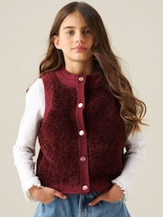 Angel & Rocket Red Delilah Borg Fleece Gilet - Image 1 of 6