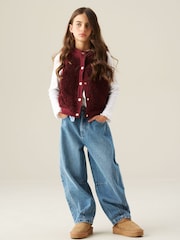 Angel & Rocket Red Delilah Borg Fleece Gilet - Image 2 of 6