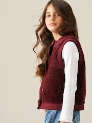 Angel & Rocket Red Delilah Borg Fleece Gilet - Image 3 of 6