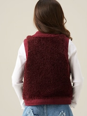 Angel & Rocket Red Delilah Borg Fleece Gilet - Image 4 of 6