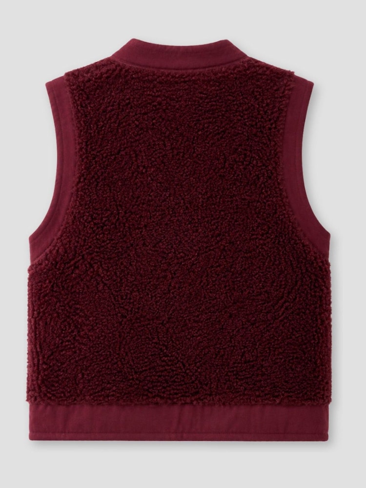 Angel & Rocket Red Delilah Borg Fleece Gilet - Image 6 of 6 Angel & Rocket Red Delilah Borg Fleece Gilet - Image 6 of 6
