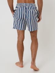 Threadbare Blue Stripe Seersucker Swim Shorts - Image 2 of 4