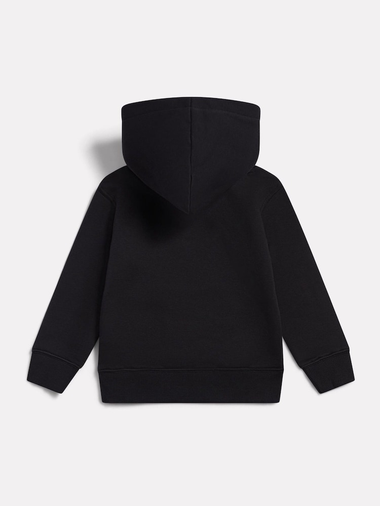New Balance Black Brushback Stacked Logo Hoodie - Image 2 of 3