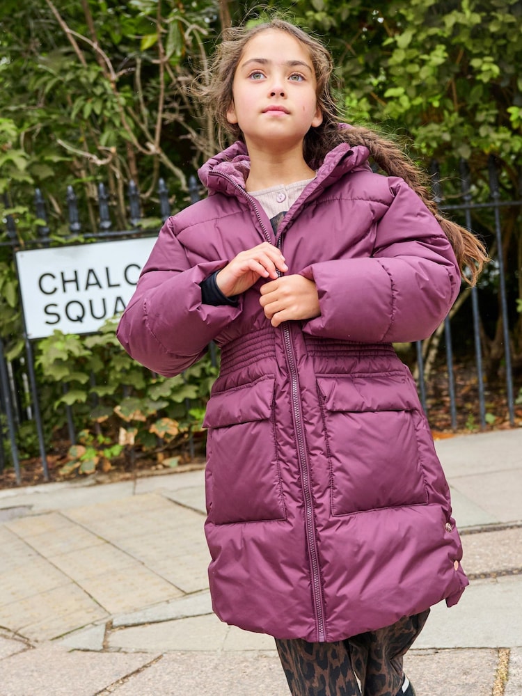 Angel & Rocket Burgundy Tara Longline Coat - Image 3 of 3 Angel & Rocket Burgundy Tara Longline Coat - Image 3 of 3