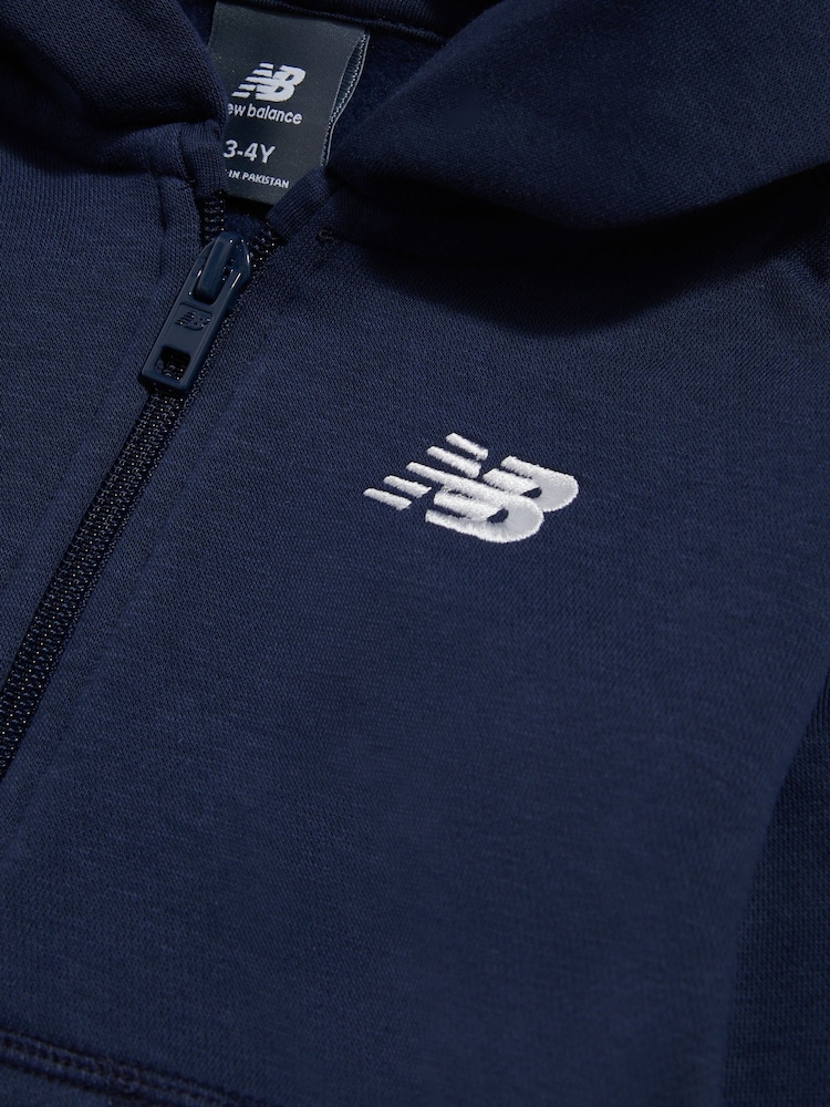 New Balance קפוצ'ון עם רוכסן לכל האורך ולוגו קטן - תמונה 3 מתוך 3