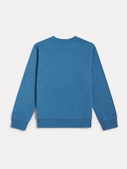 New Balance Light Blue French Terry Small Logo Crew Neck Sweatshirt - Image 7 of 8