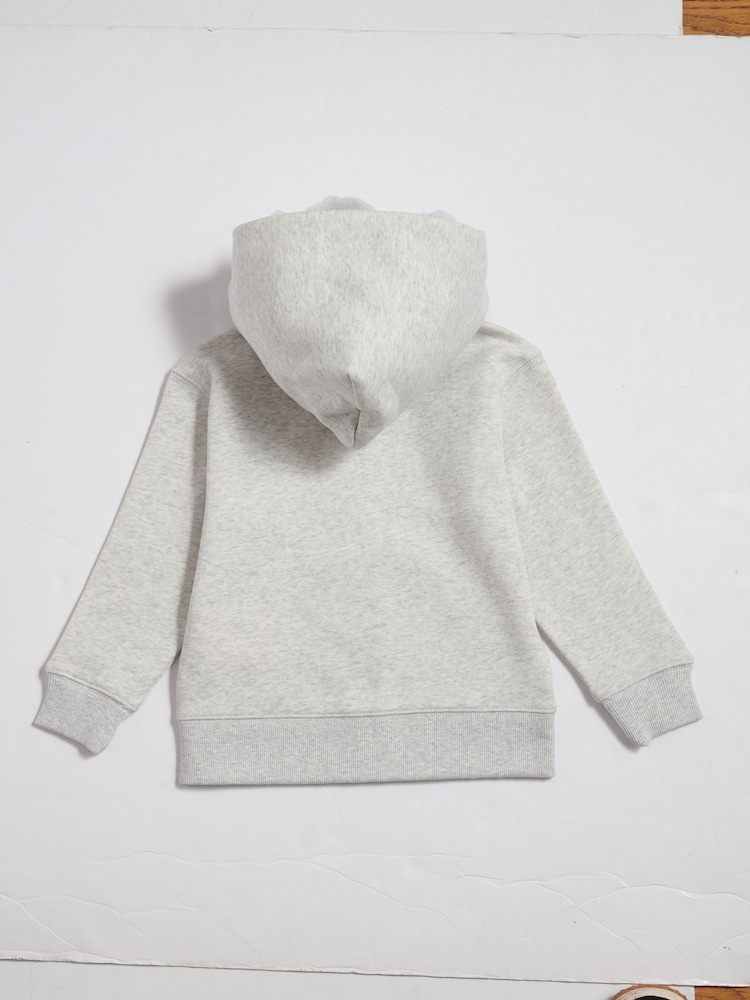 New Balance Grey Small Logo Zip Through Hoodie - Image 2 of 3