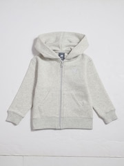 New Balance Grey Small Logo Zip Through Hoodie - Image 6 of 8