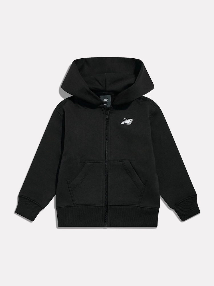 New Balance Black Small Logo Full Zip Hoodie - Image 1 of 3