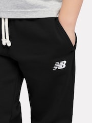 New Balance Black Small Logo French Terry Joggers - Image 4 of 9