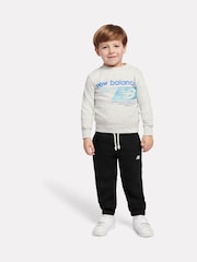New Balance Black Small Logo French Terry Joggers - Image 5 of 9