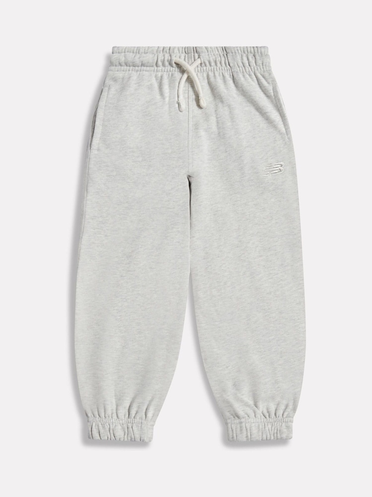 New Balance Grey Small Logo French Terry Joggers - Image 1 of 3 New Balance Grey Small Logo French Terry Joggers - Image 1 of 3