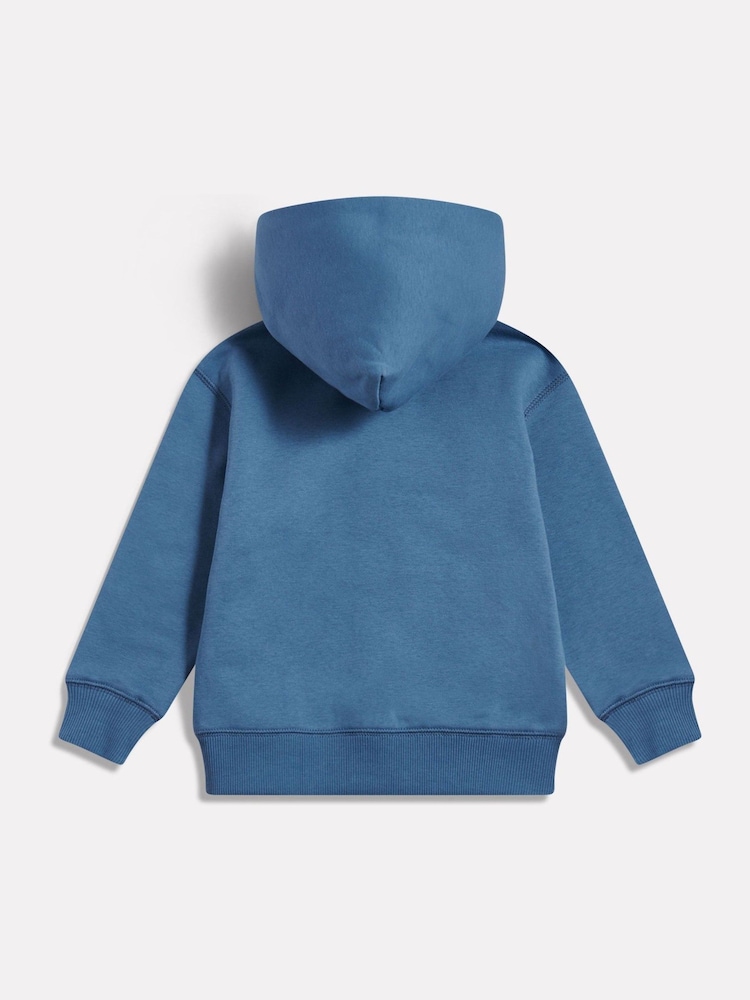 New Balance Blue Small Logo Zip Through Hoodie - Image 2 of 3